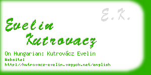 evelin kutrovacz business card