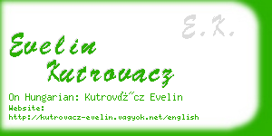 evelin kutrovacz business card